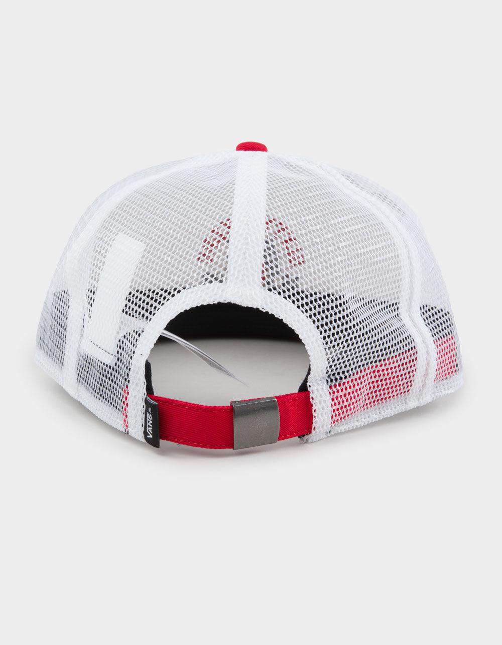 VANS Sixty Sixers Unstructured Trucker Hat - WHT/RED Product Image