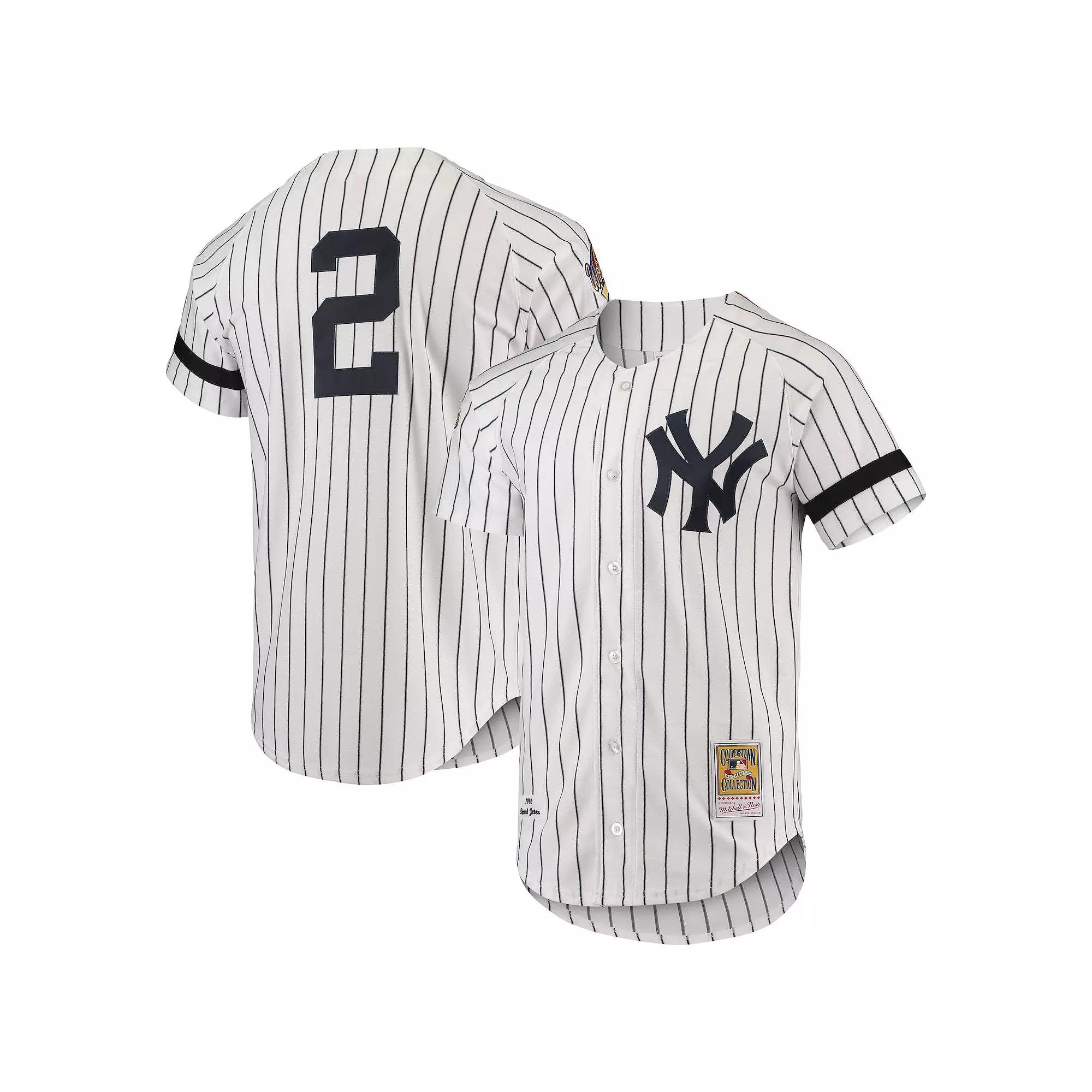 Men's Mitchell & Ness White New York Yankees Cooperstown Collection 1996 Authentic Home Jersey,  Product Image
