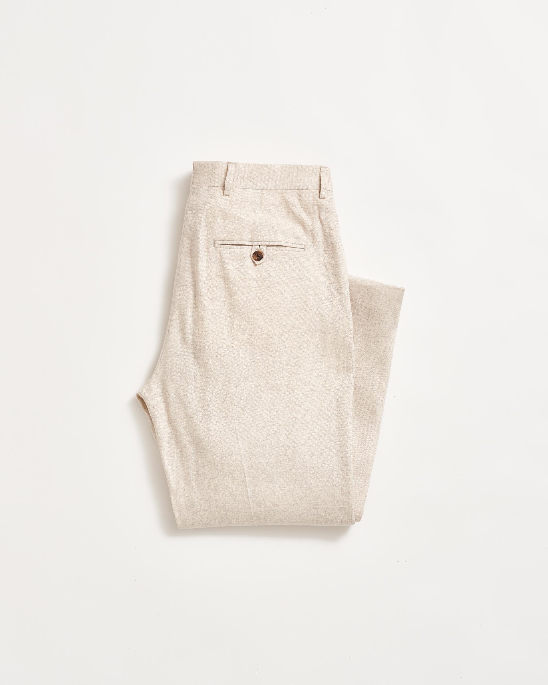 Herringbone Flat Front Trouser -  Product Image