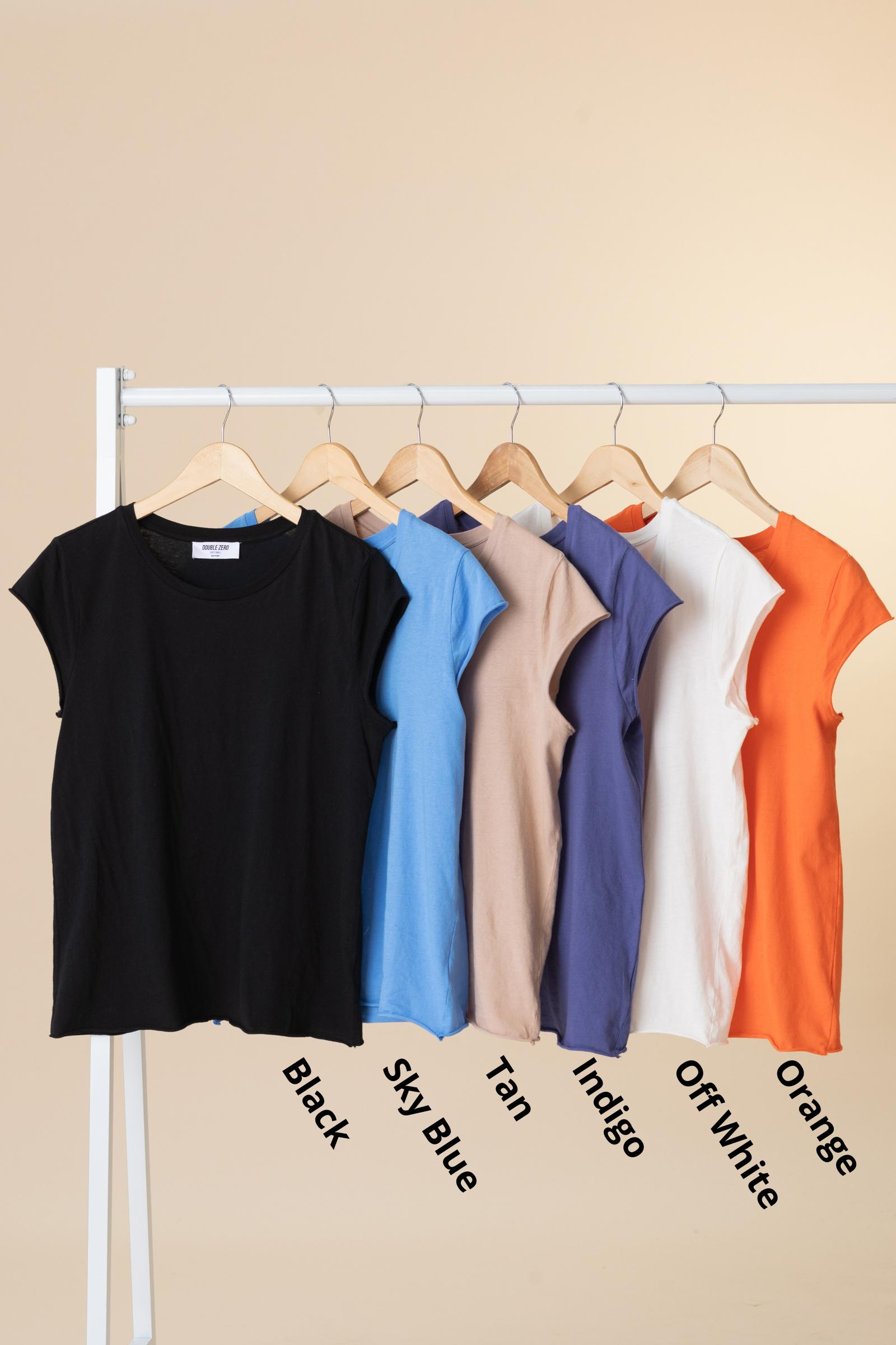 Soft Cap Sleeve Knit Tee Product Image