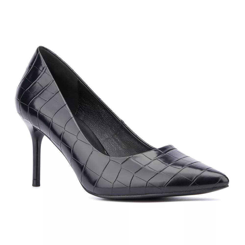 New York & Company® Belle Women's Pumps, Size: 7.5, Black Croc Product Image