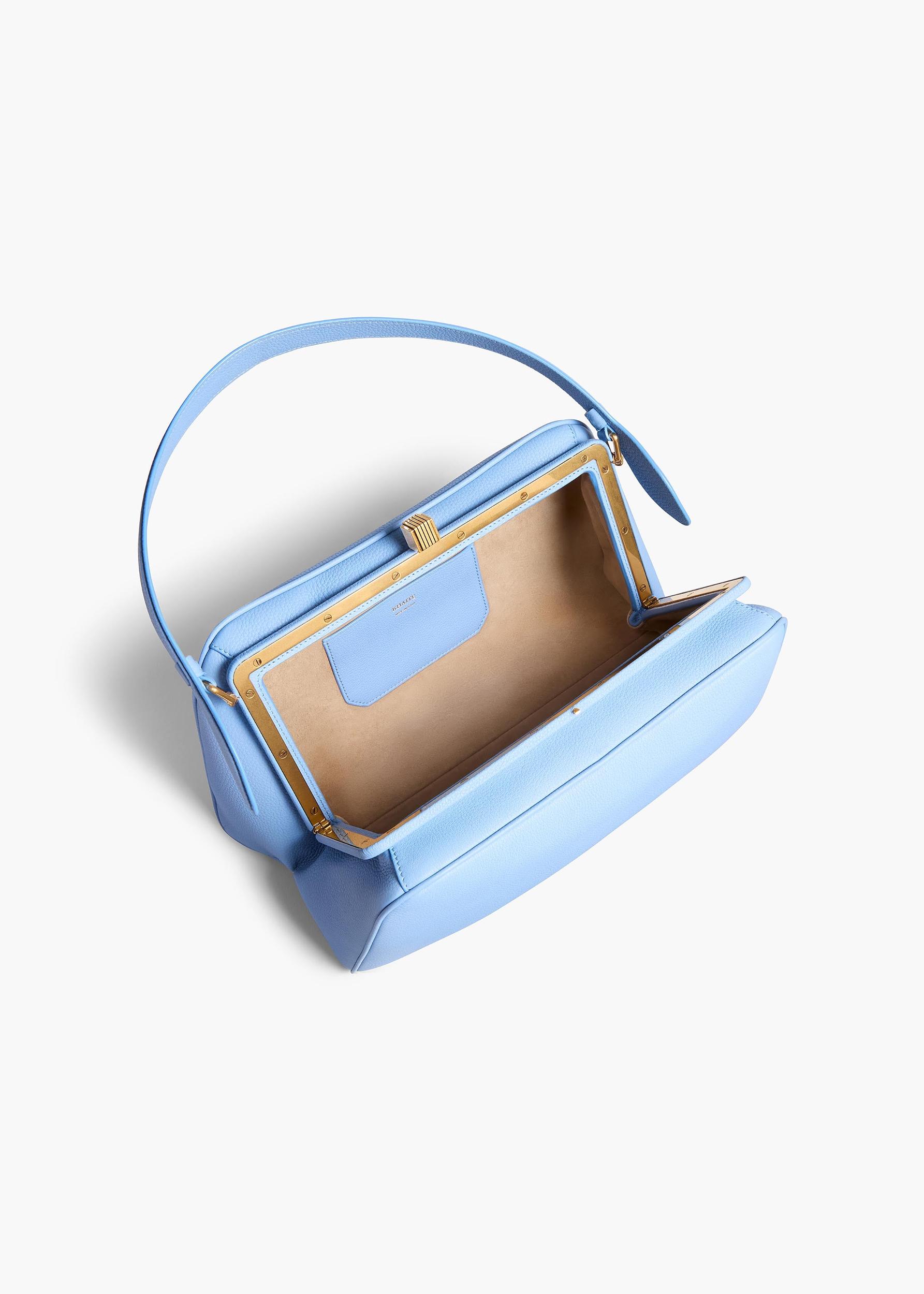 Cate Bag in Sky Blue Pebbled Leather Product Image