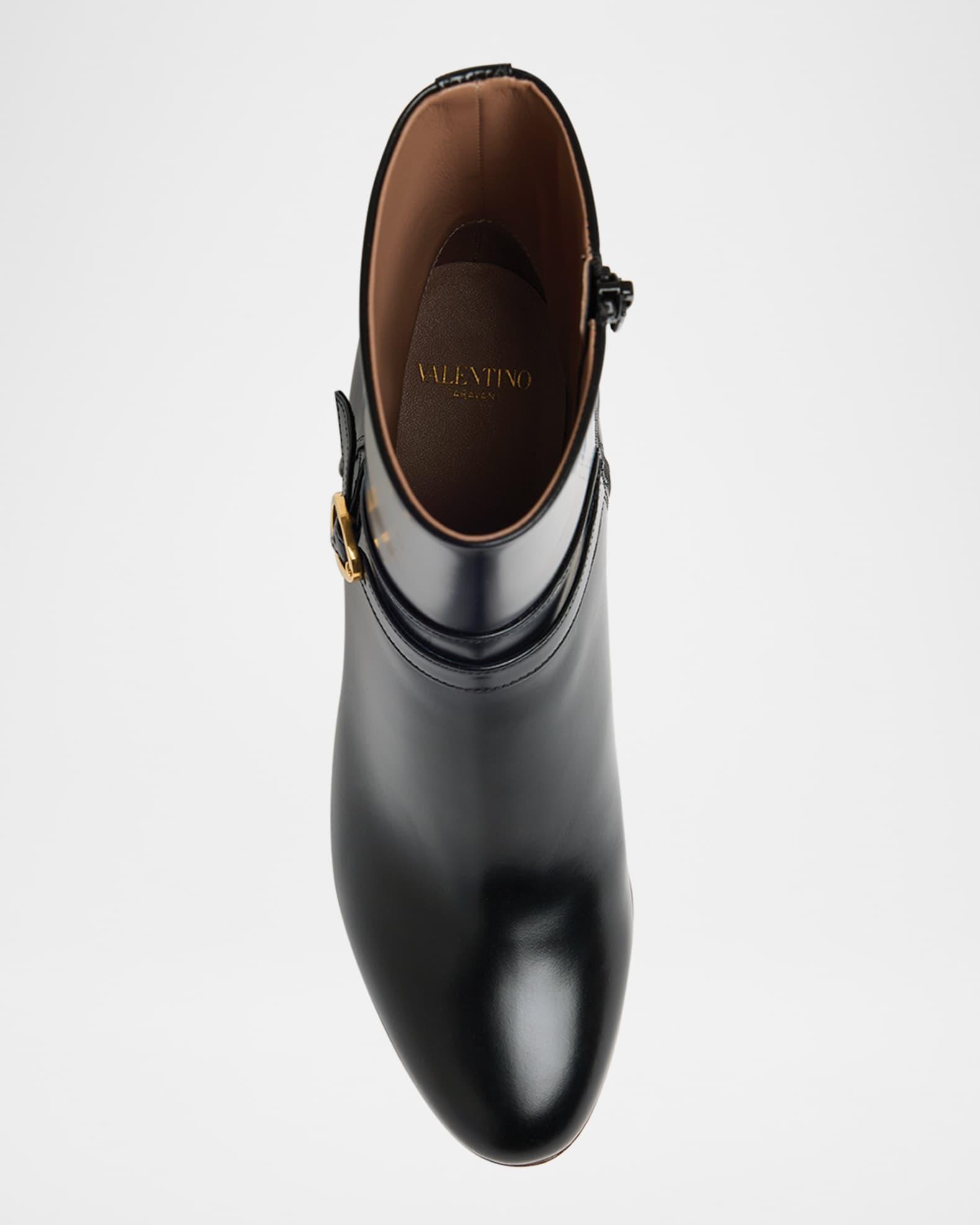 Pattie Leather Buckle Ankle Boots Product Image