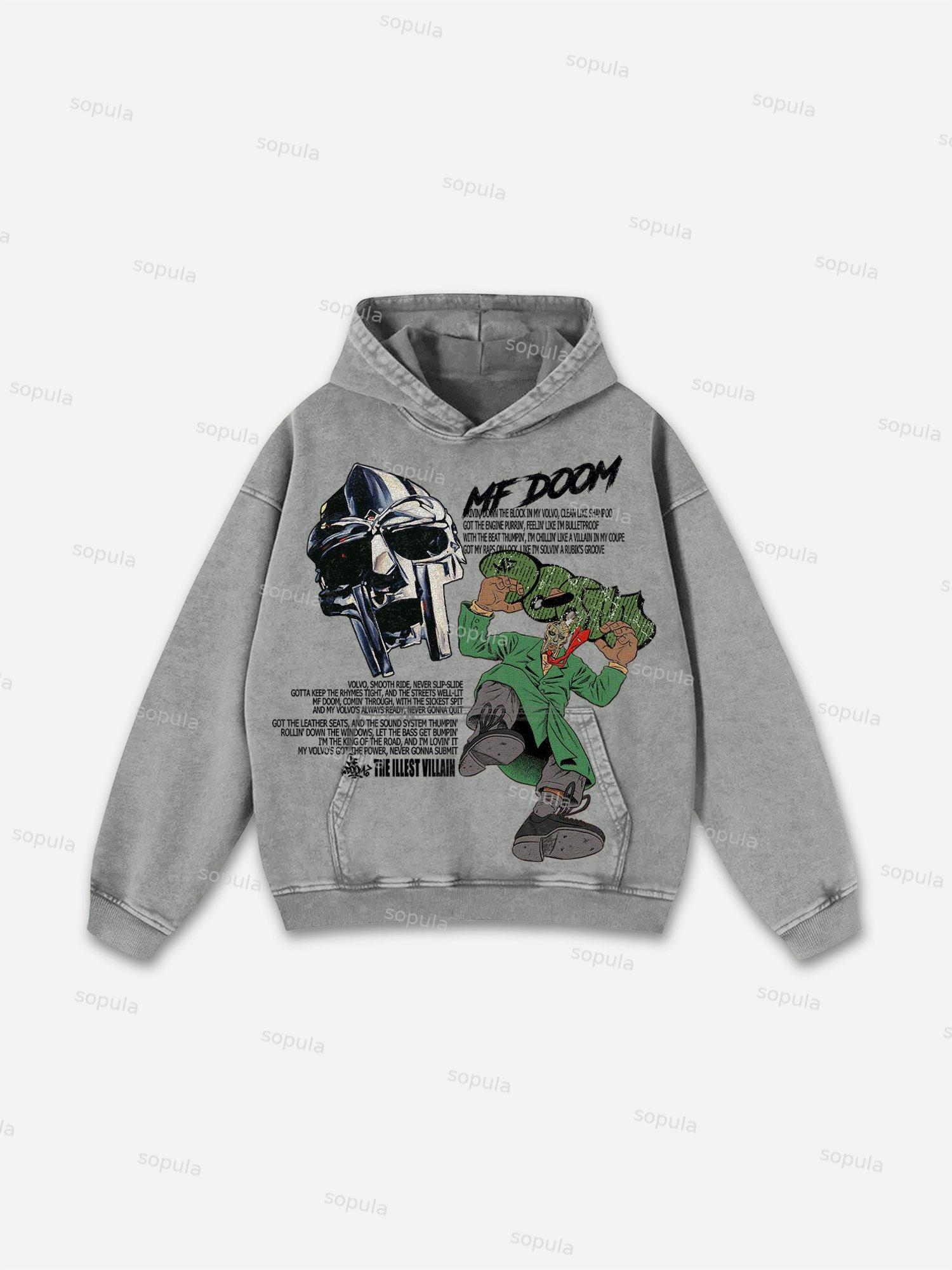 JoJo Bizarre Adventure Stardust Fighter Graphic Washed Hoodie Product Image