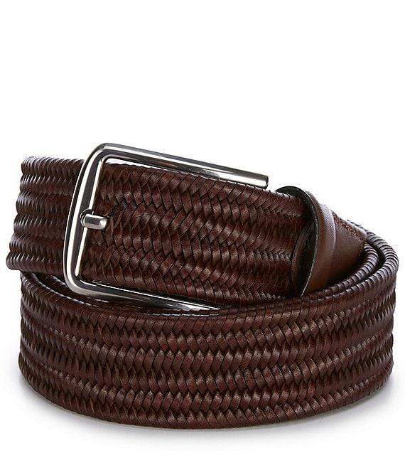 Roundtree & Yorke Big & Tall Braided Easy Stretch Bonded Leather Dress Belt Product Image