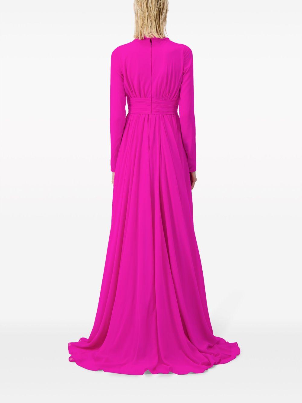 asymmetric draped silk-jersey gown Product Image