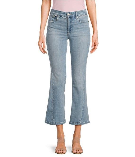 Good American Good Legs Soft-Tech Mid Rise Crop Mini Boot Jeans Product Image