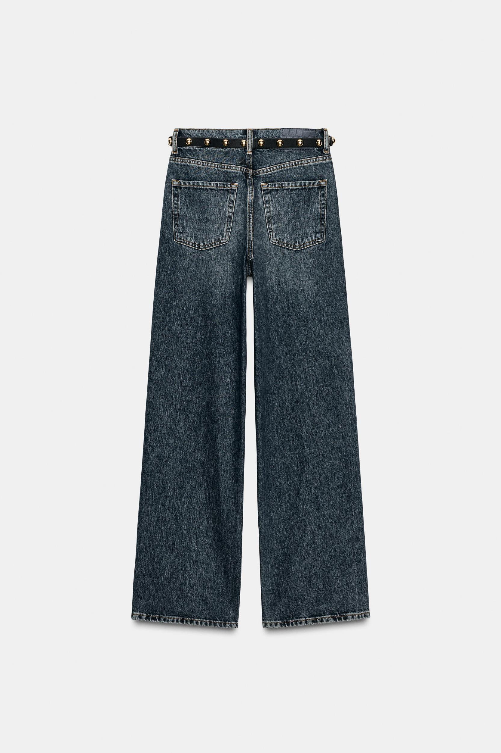 Z1975 HIGH WAIST STRAIGHT TAPERED JEANS WITH BELT Product Image