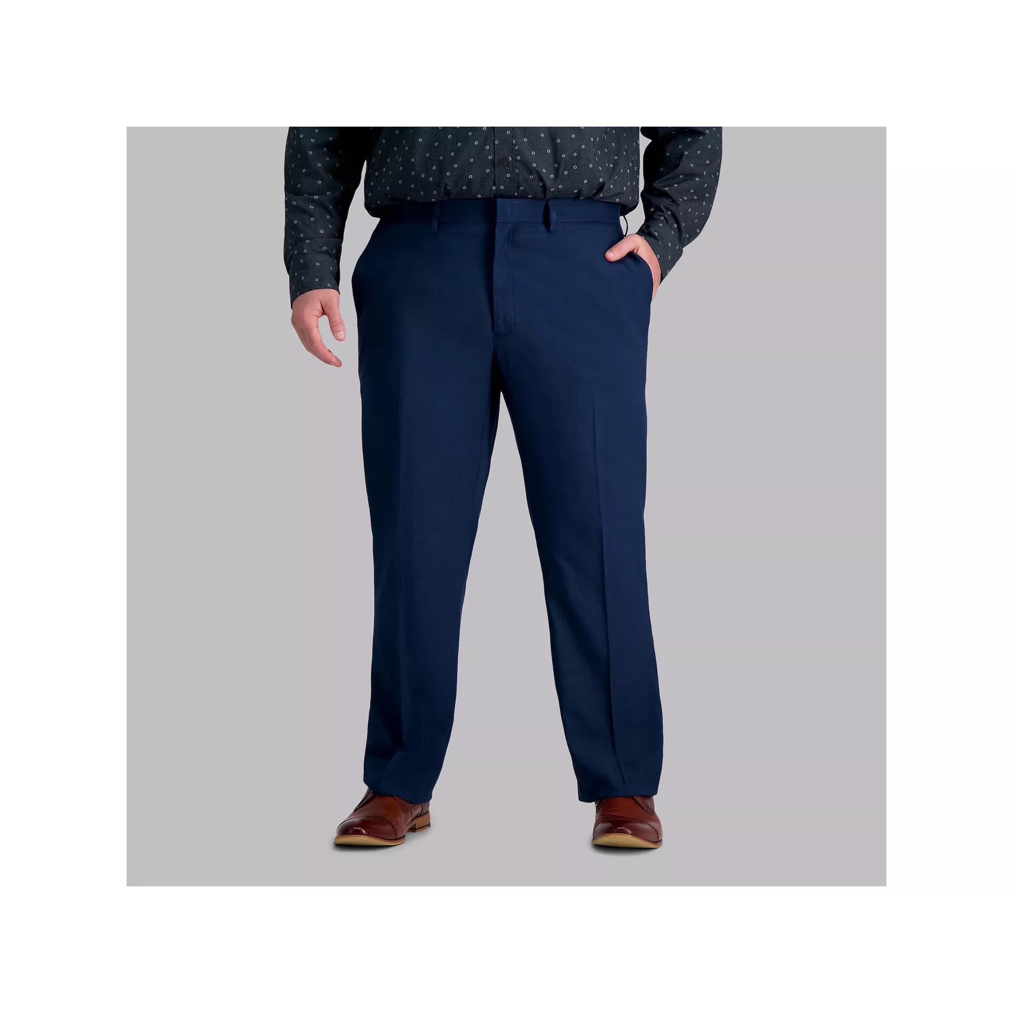 Big & Tall Haggar® Premium Comfort Straight-Fit Flat-Front Dress Pants, Men's,  Product Image