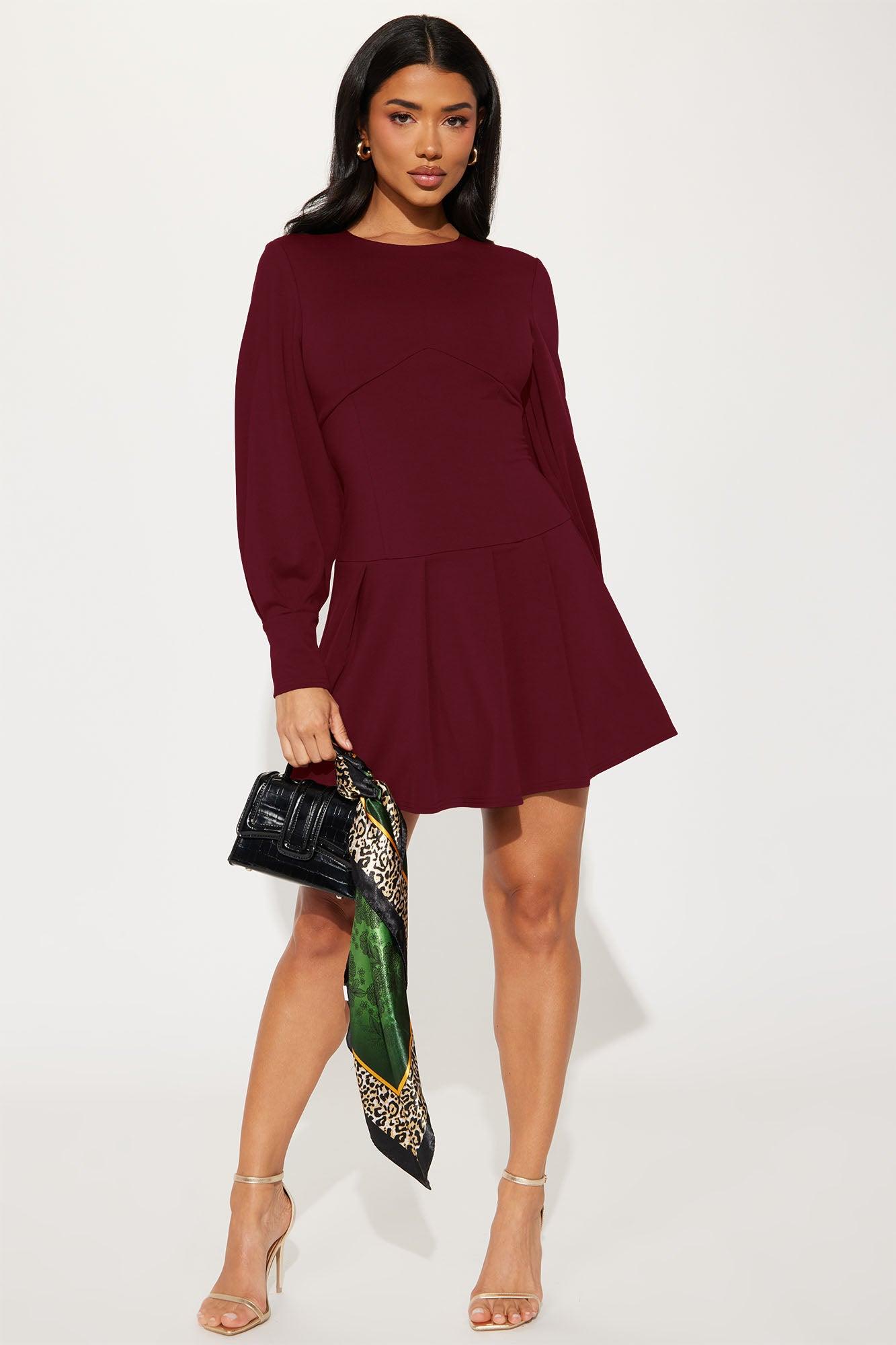Kiana Pleated Mini Dress - Olive Product Image