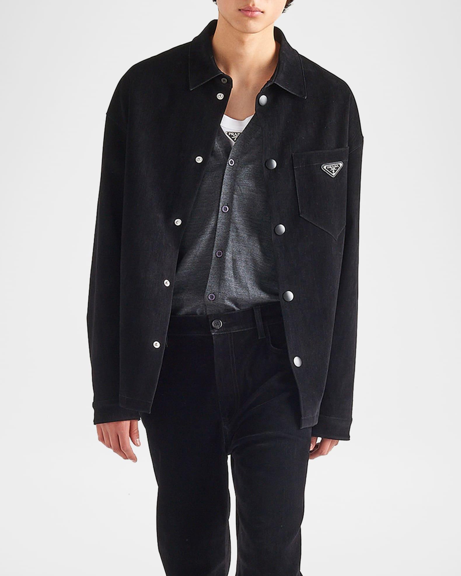 Men's Velvet Denim Snap-Front Shirt Product Image