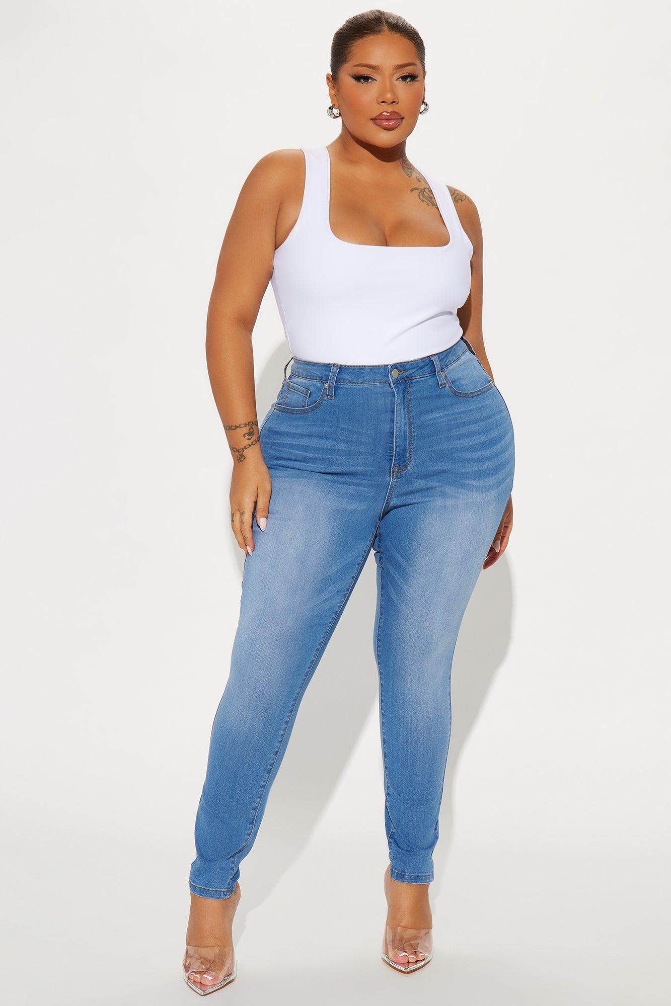 Imani Stretch Skinny Jeans - Medium Wash Product Image