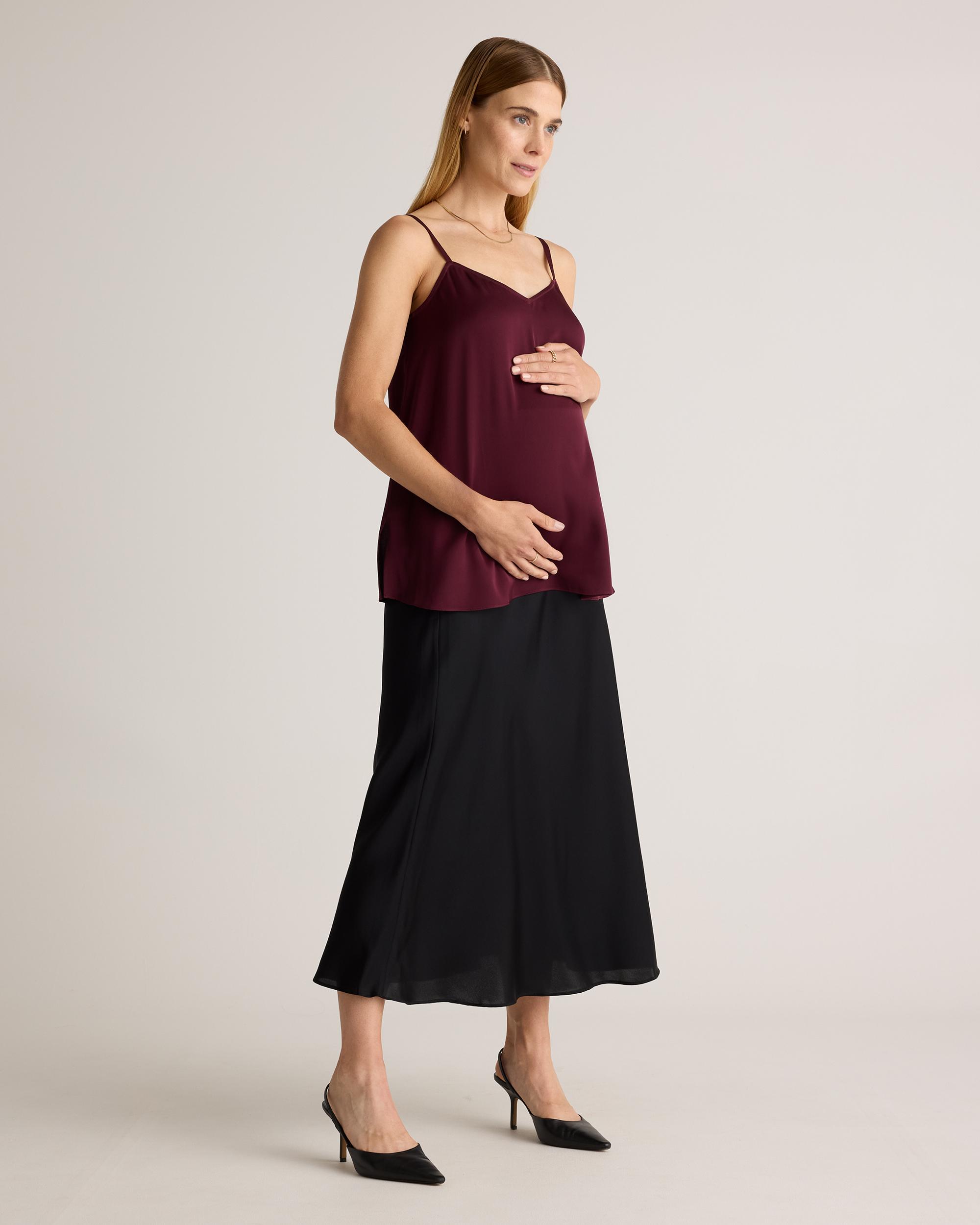 Quince | Women's Washable Stretch Silk V-Neck Maternity Cami Mulberry Silk Product Image