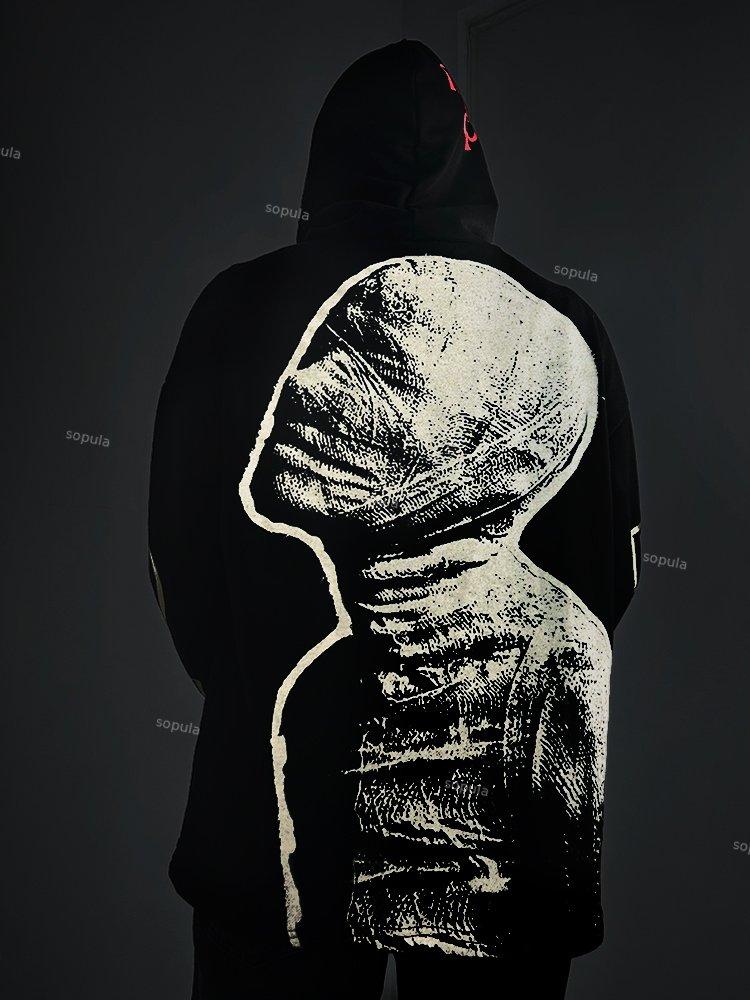 Sopula Mummy Vintage Punk Graphic Hoodie Product Image