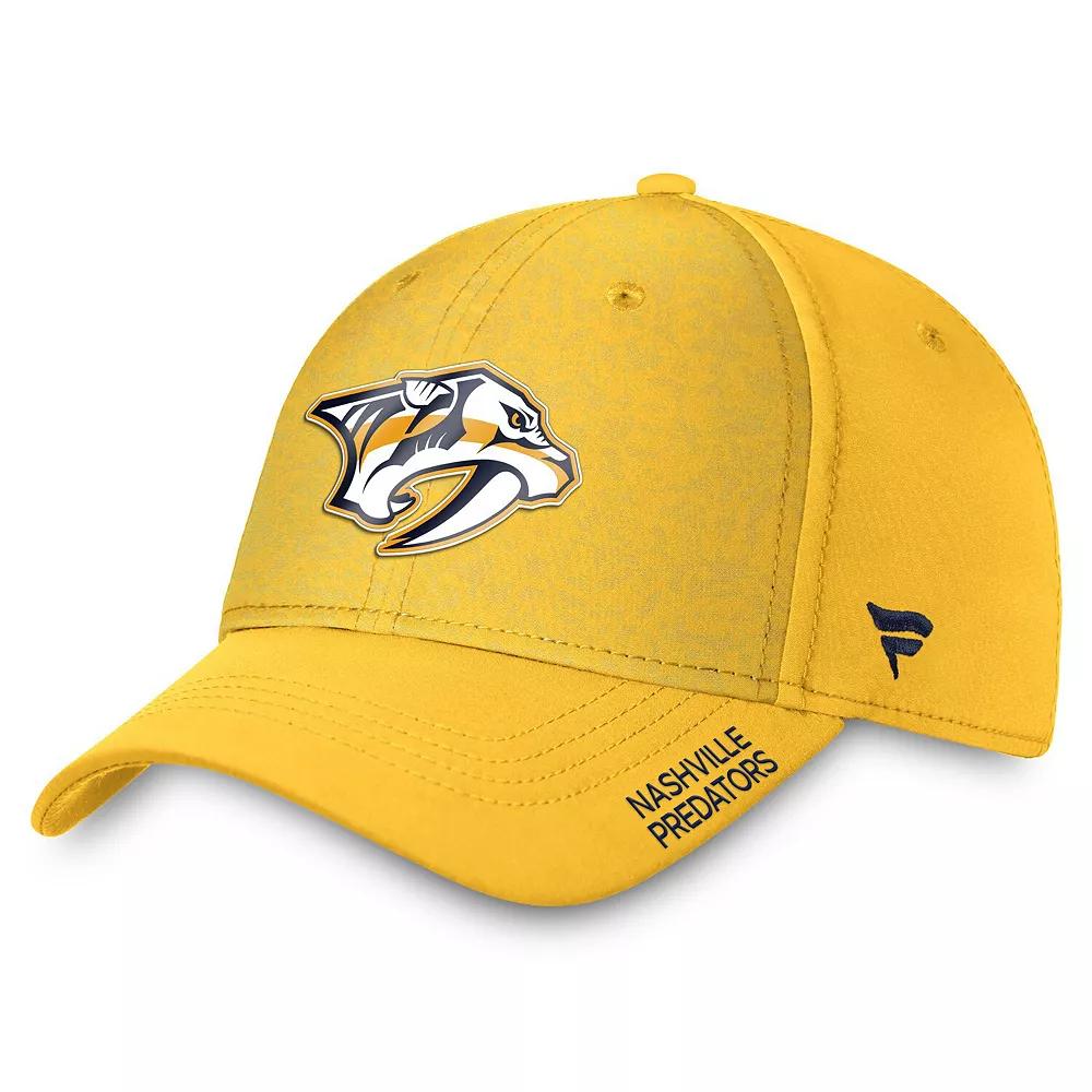 Men's Fanatics Branded Gold Nashville Predators Authentic Pro Rink Flex Hat, Size: Medium/Large, Pdt Gold Product Image