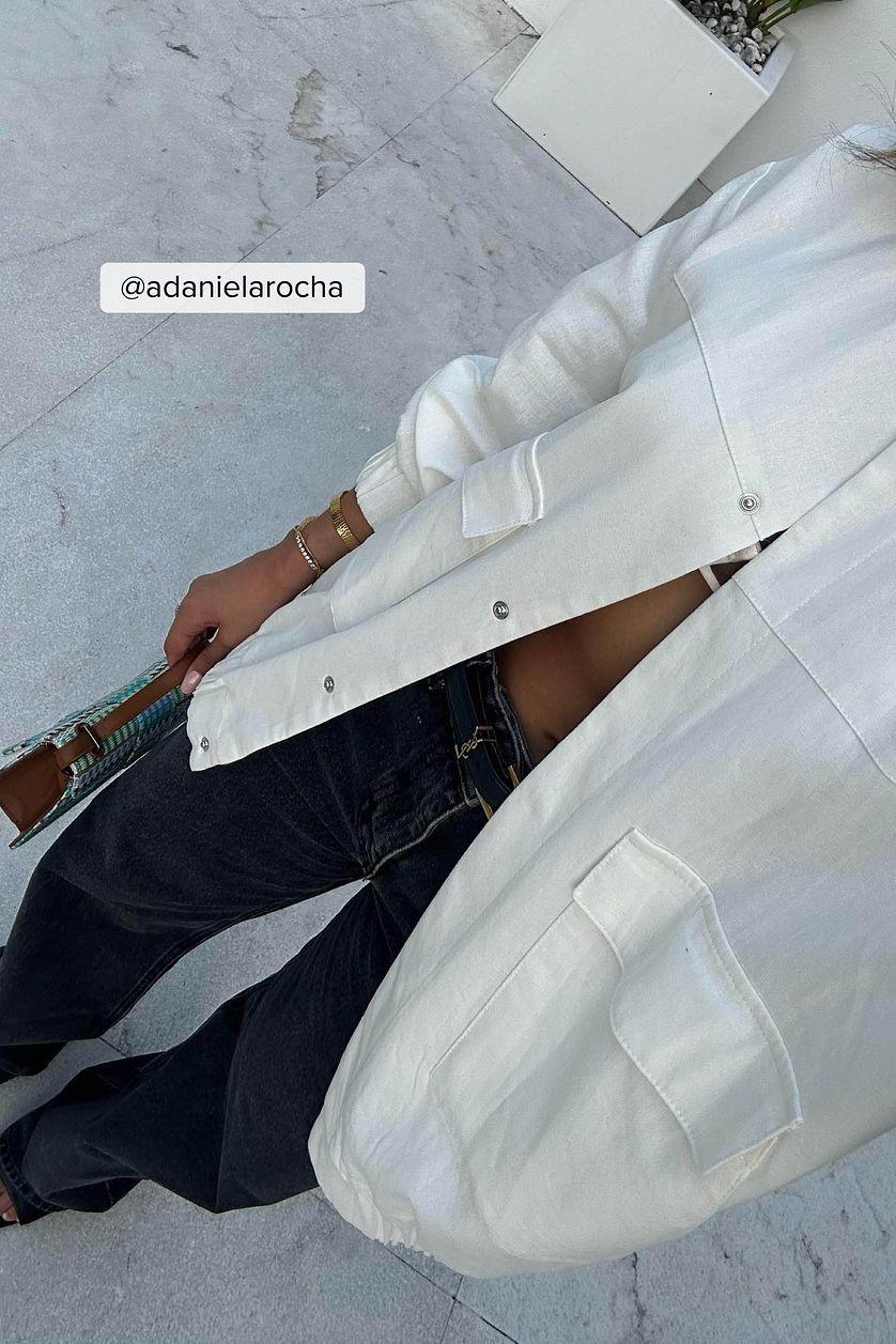 Straight Mid Waist Jeans Grey Product Image