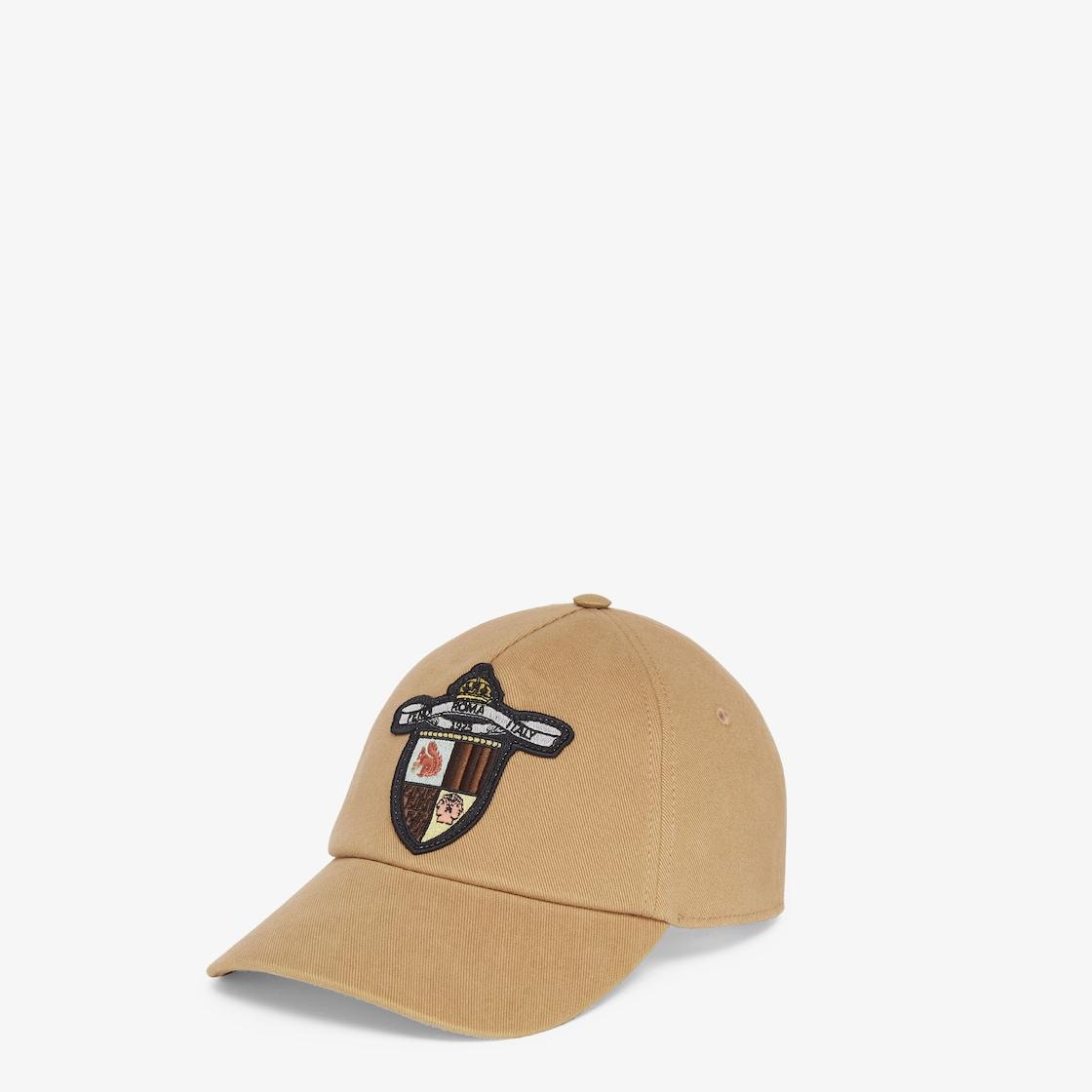 HatBrown cotton baseball cap Product Image
