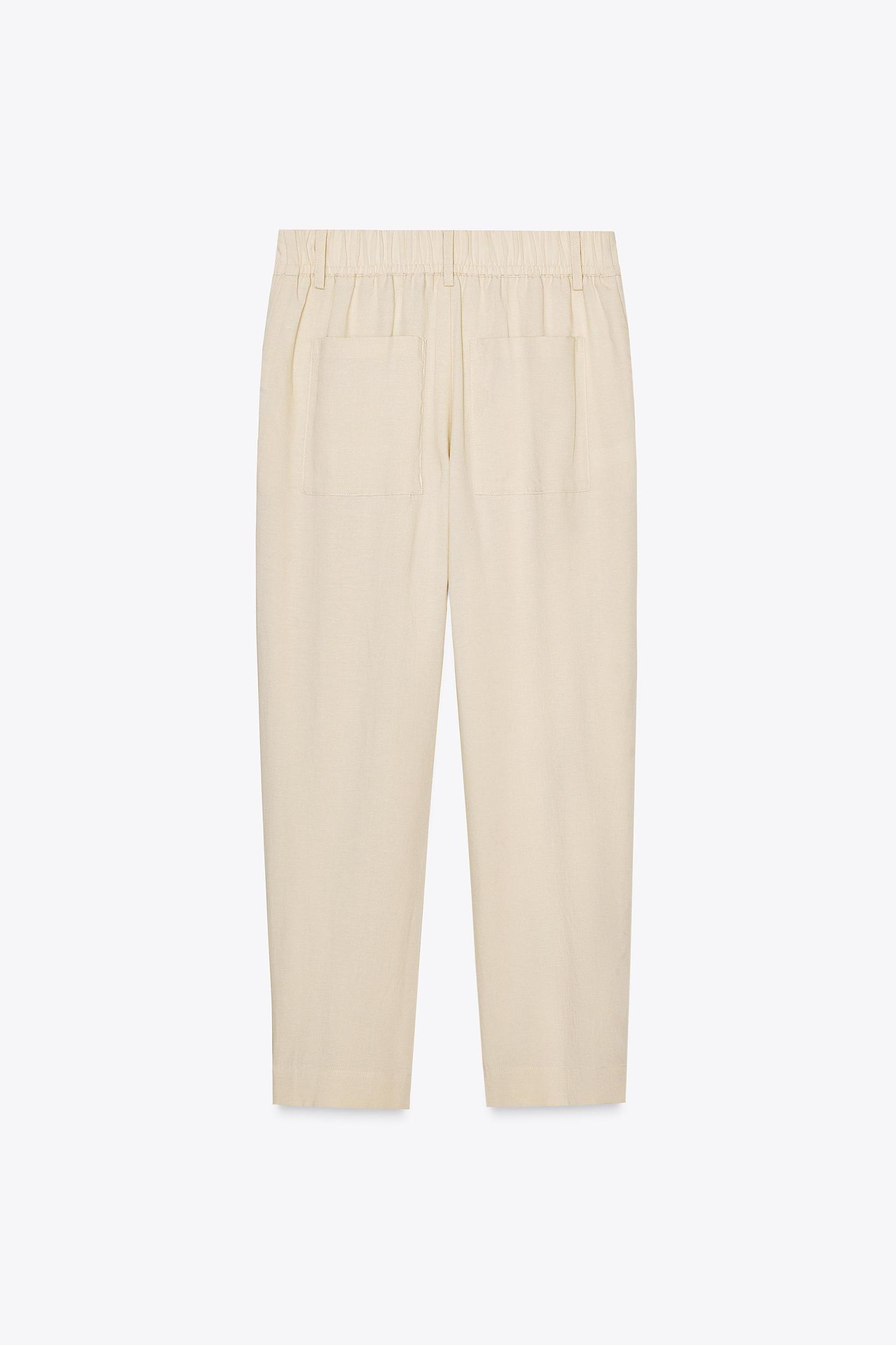 PLEATED ELASTIC WAIST PANTS Product Image