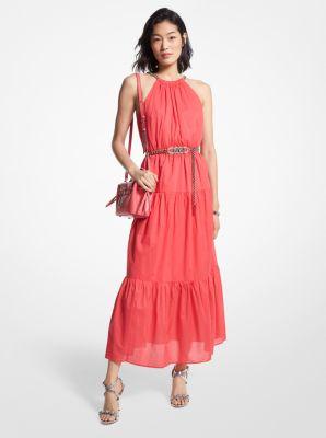Chain Halter Cotton Lawn Midi Dress Product Image