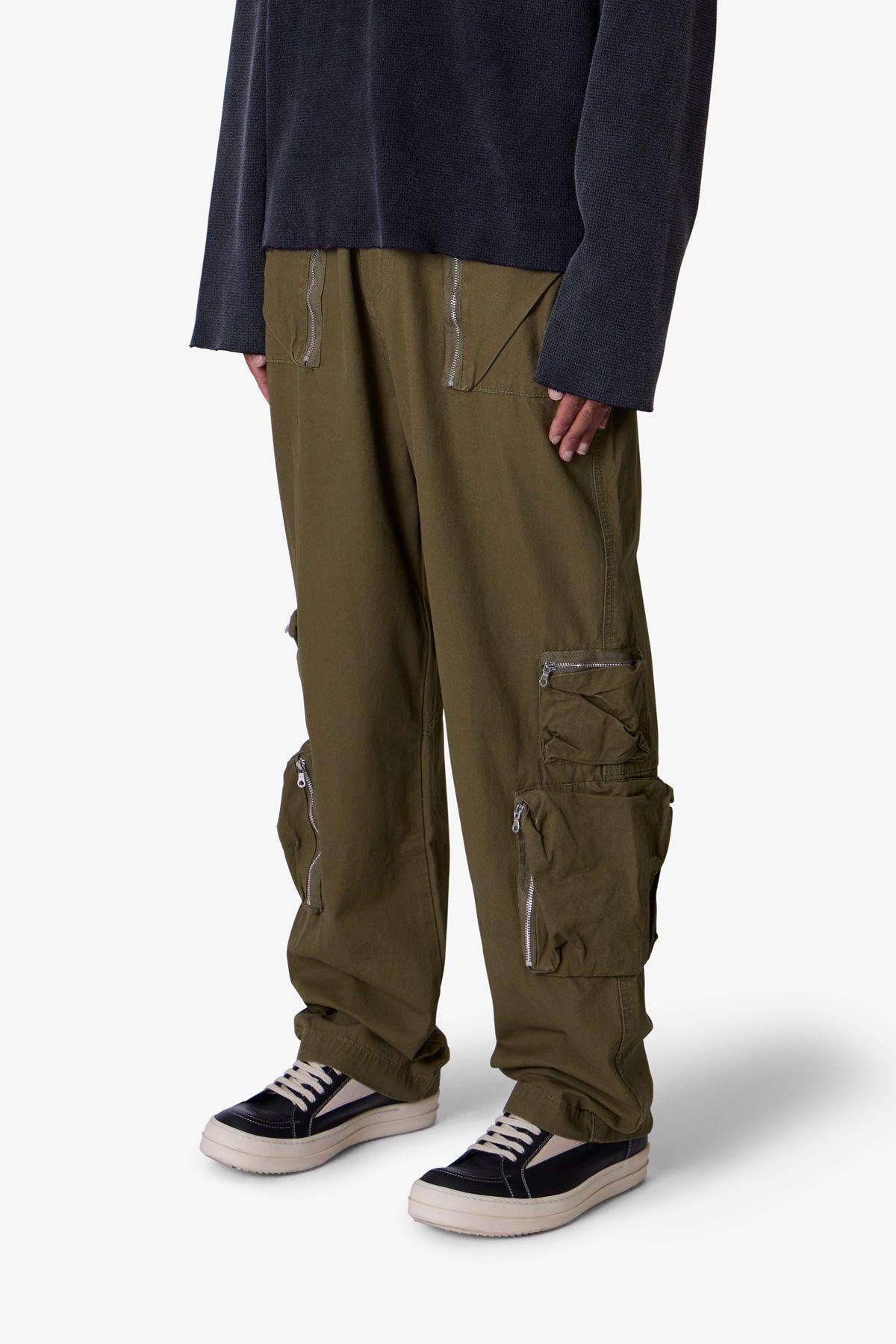Ultra Baggy Tactical Cargo Pants - Olive Product Image