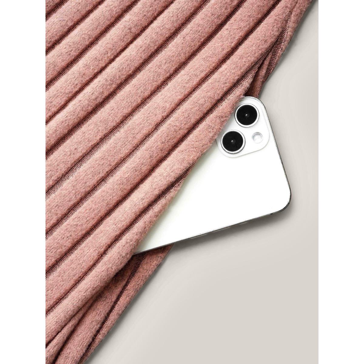 Plus Size Ribbed Ruffled Lace Edges Midi Dress Dirtypink Women Casual Woven ribbon&lace trim Knit Dresses Bloomchic 30/6X Product Image