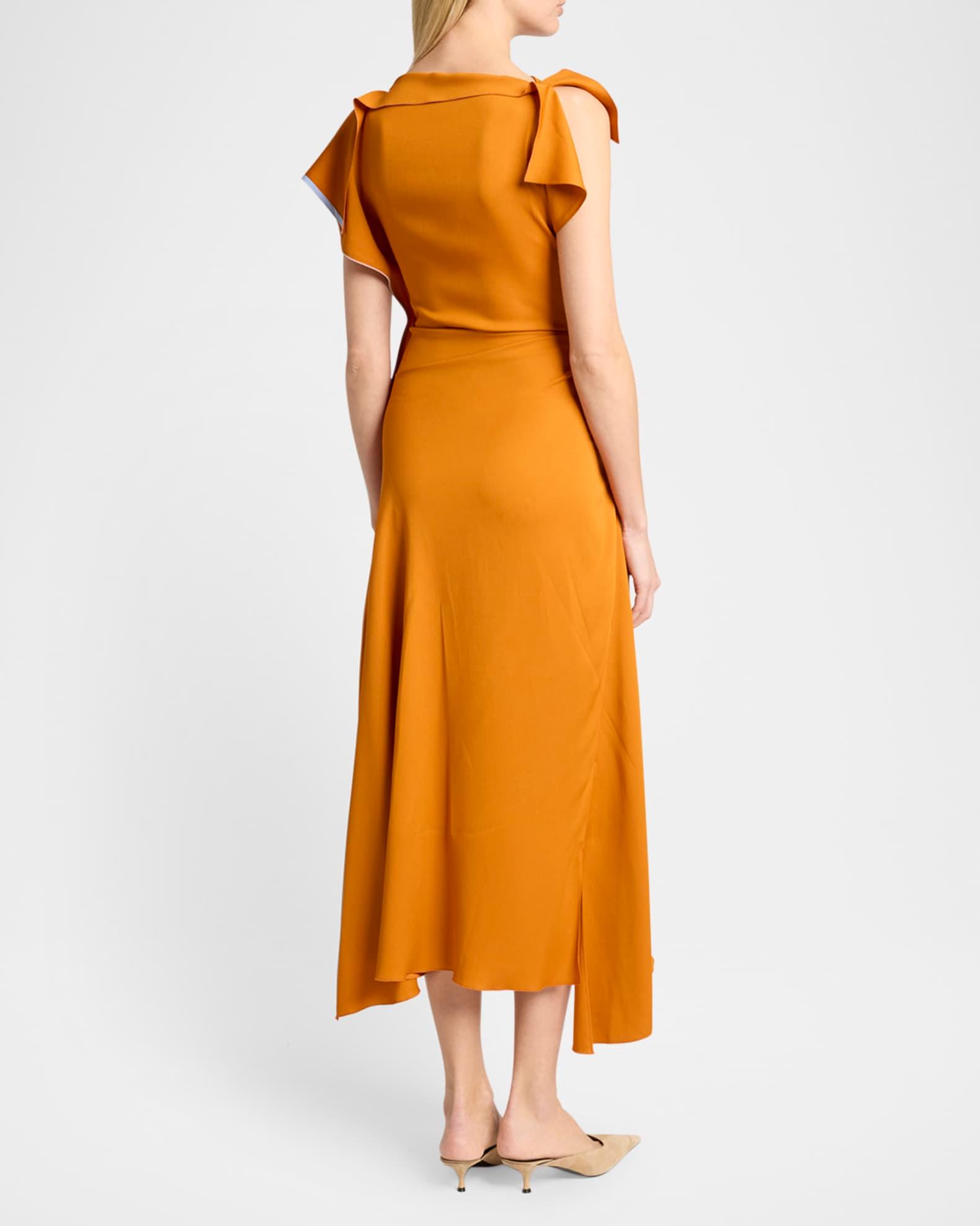 Drape Sleeve Midi Dress Product Image