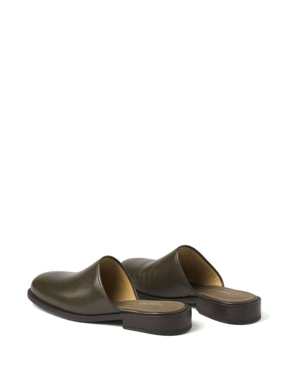 square-toe leather mules Product Image