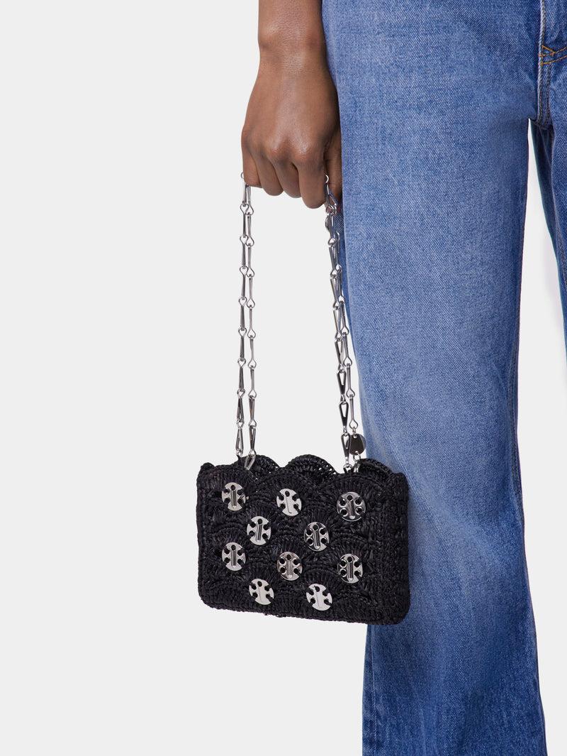 1969 BLACK NANO BAG IN RAFFIA Product Image