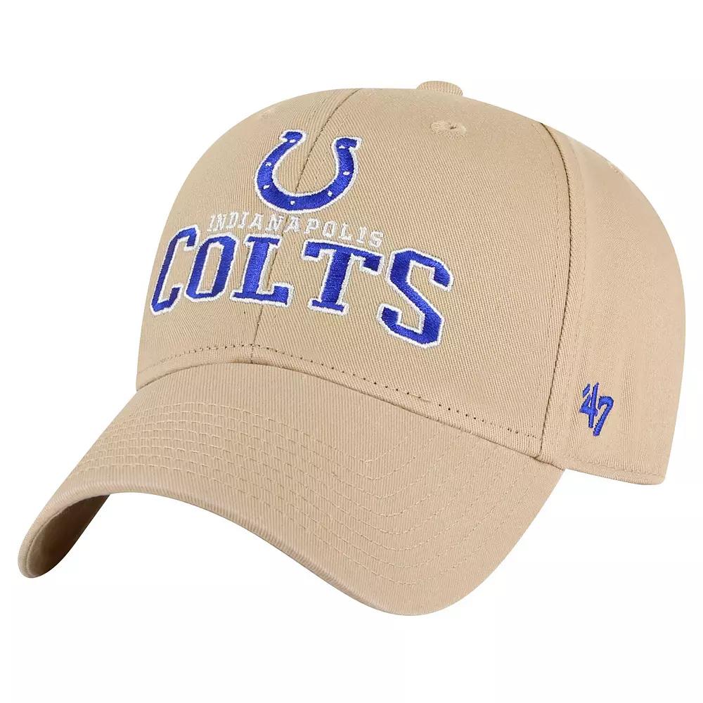 Men's '47 Khaki Indianapolis Colts Powell MVP Adjustable Hat, Beig K Product Image