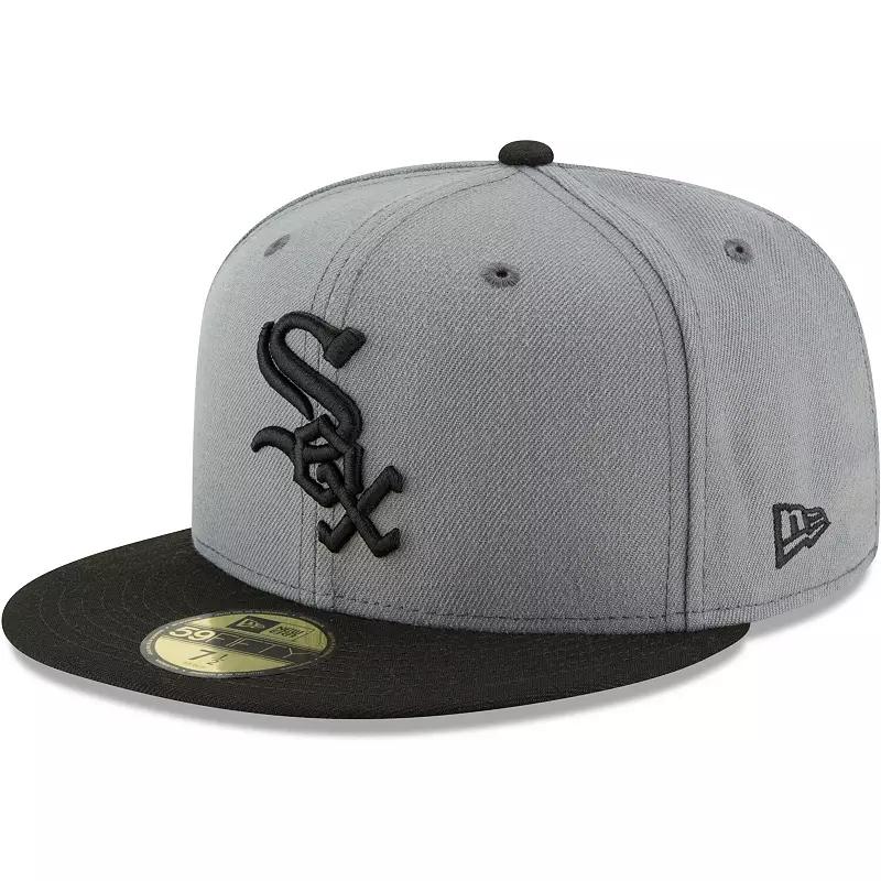 Men's New Era Gray/Black Chicago White Sox Two-Tone 59FIFTY Fitted Hat,  Product Image