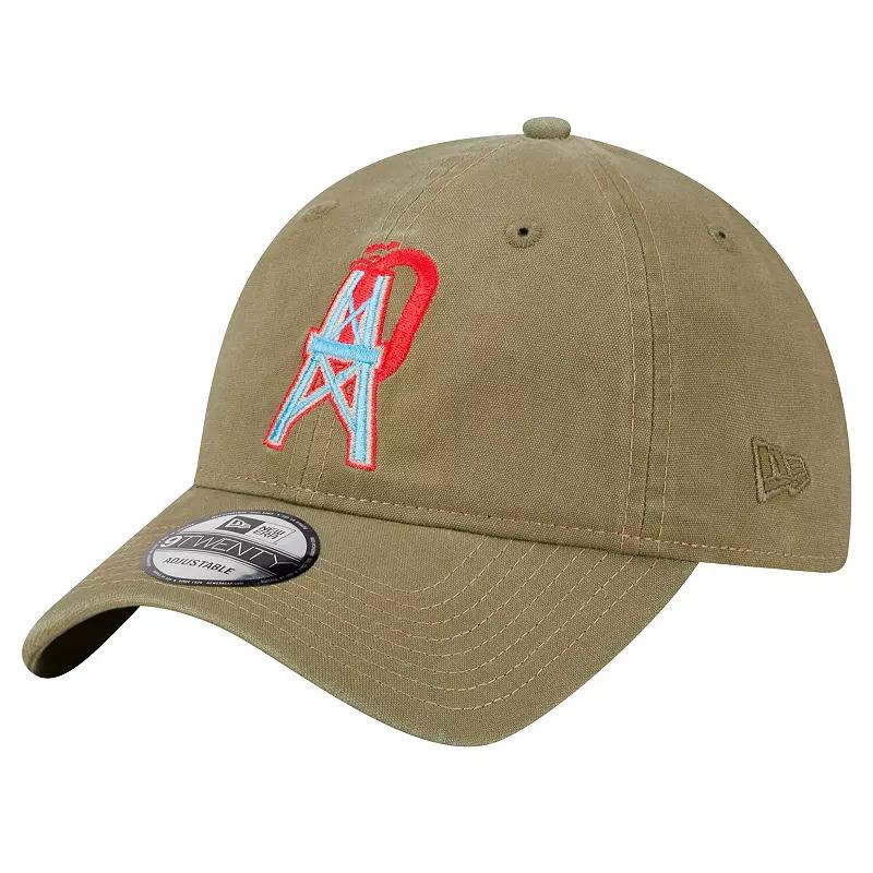 Mens New Era Olive Tennessee Titans Oilers Throwback City Originals Lifestyle 9TWENTY Adjustable Hat Product Image
