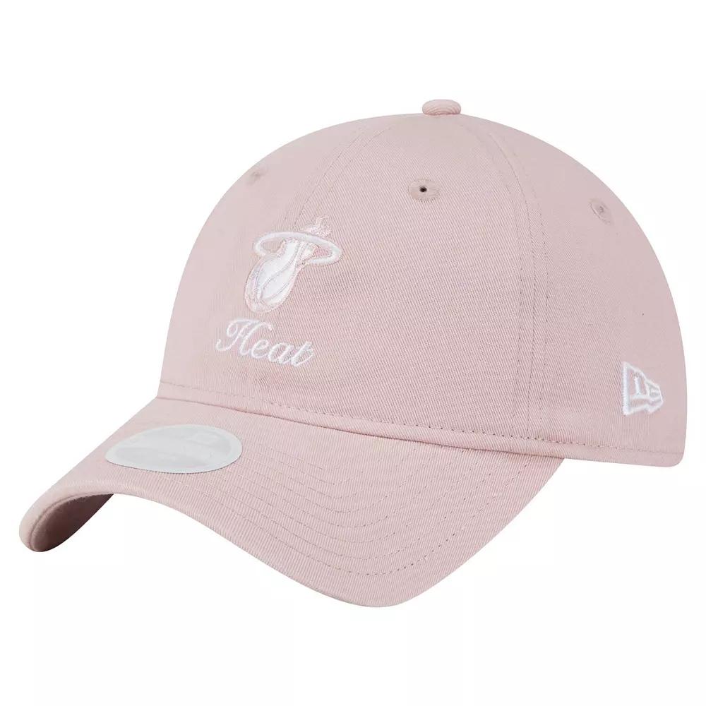 Women's New Era Pink Miami Heat Gameday Preppy 9TWENTY Adjustable Hat Product Image