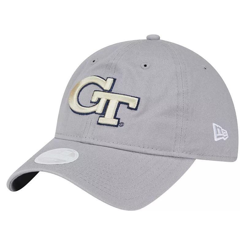 Women's New Era  Gray Georgia Tech Yellow Jackets Logo 9TWENTY Adjustable Hat, Nc2 Grey Product Image