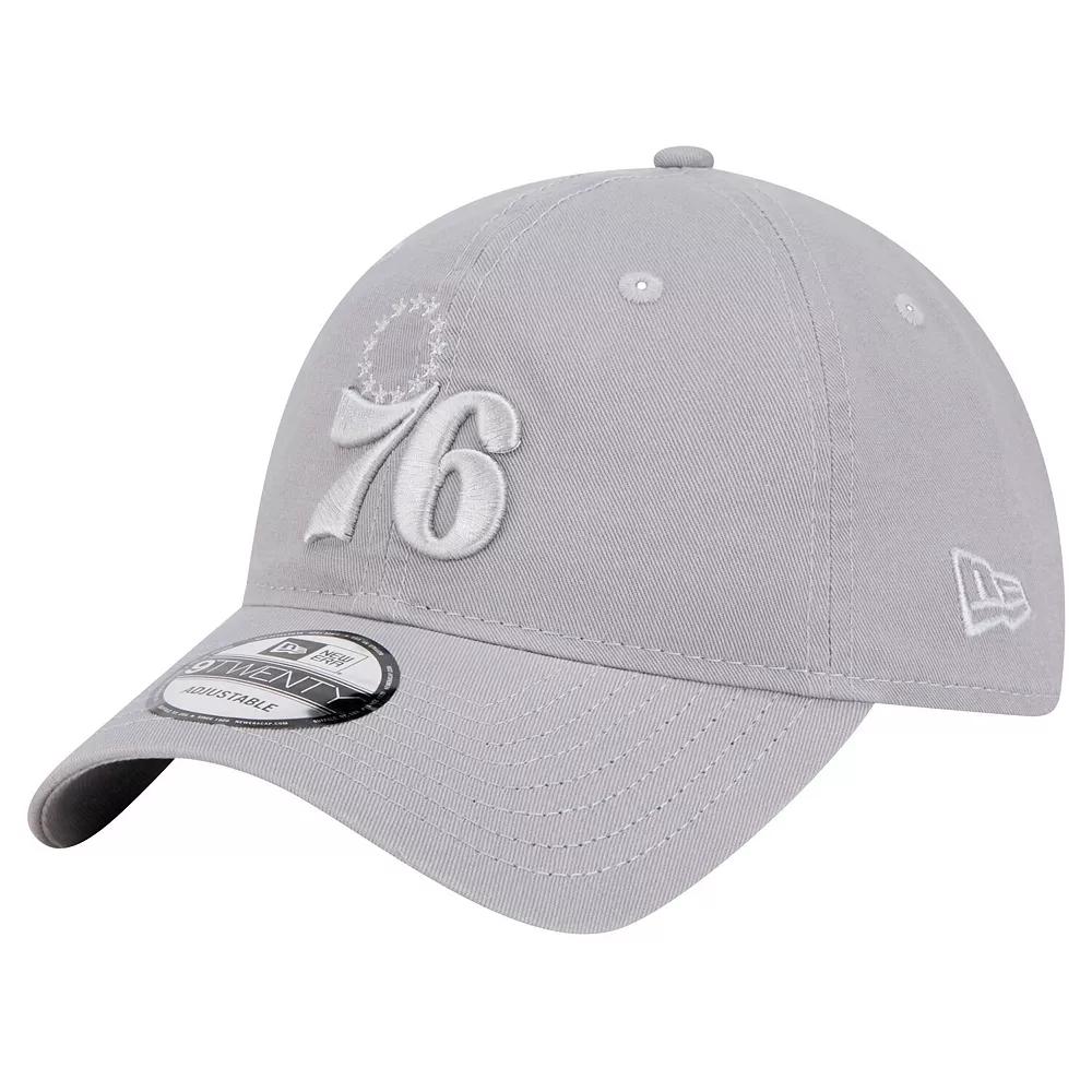 Men's New Era Gray Philadelphia 76ers Tonal 9TWENTY Adjustable Hat, 76r Grey Product Image
