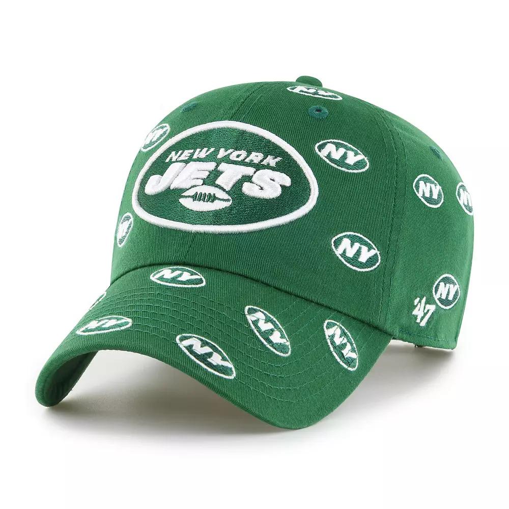 Women's '47 Green New York Jets Confetti Clean Up Adjustable Hat Product Image