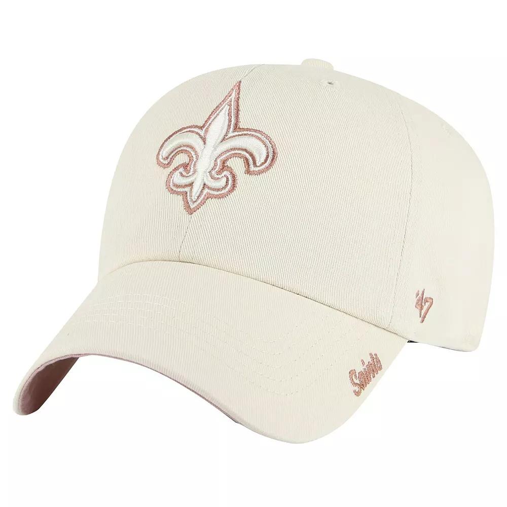 Women's '47  Natural New Orleans Saints Ballpark Cheer Clean Up Adjustable Hat, Beige Product Image