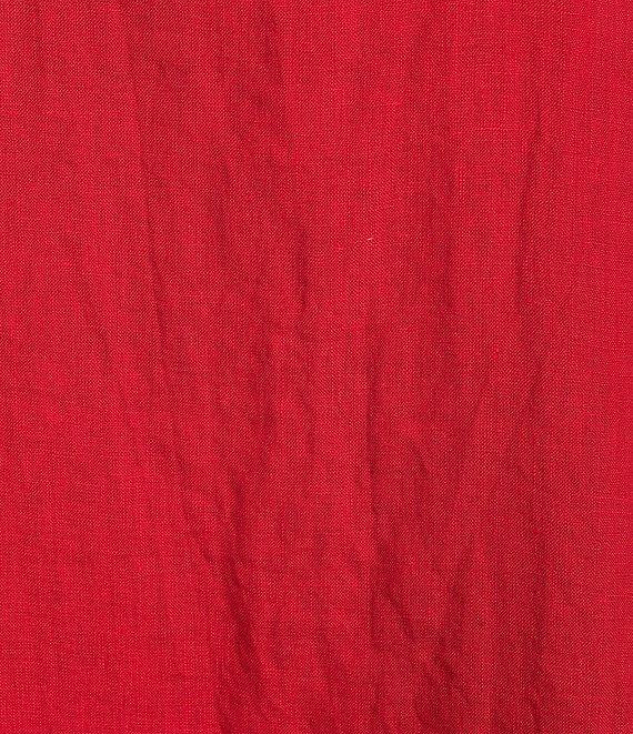 Bryn Walker Light Linen Poppy Round Neck Sleeveless Pintuck Detail Shift Midi Dress Product Image