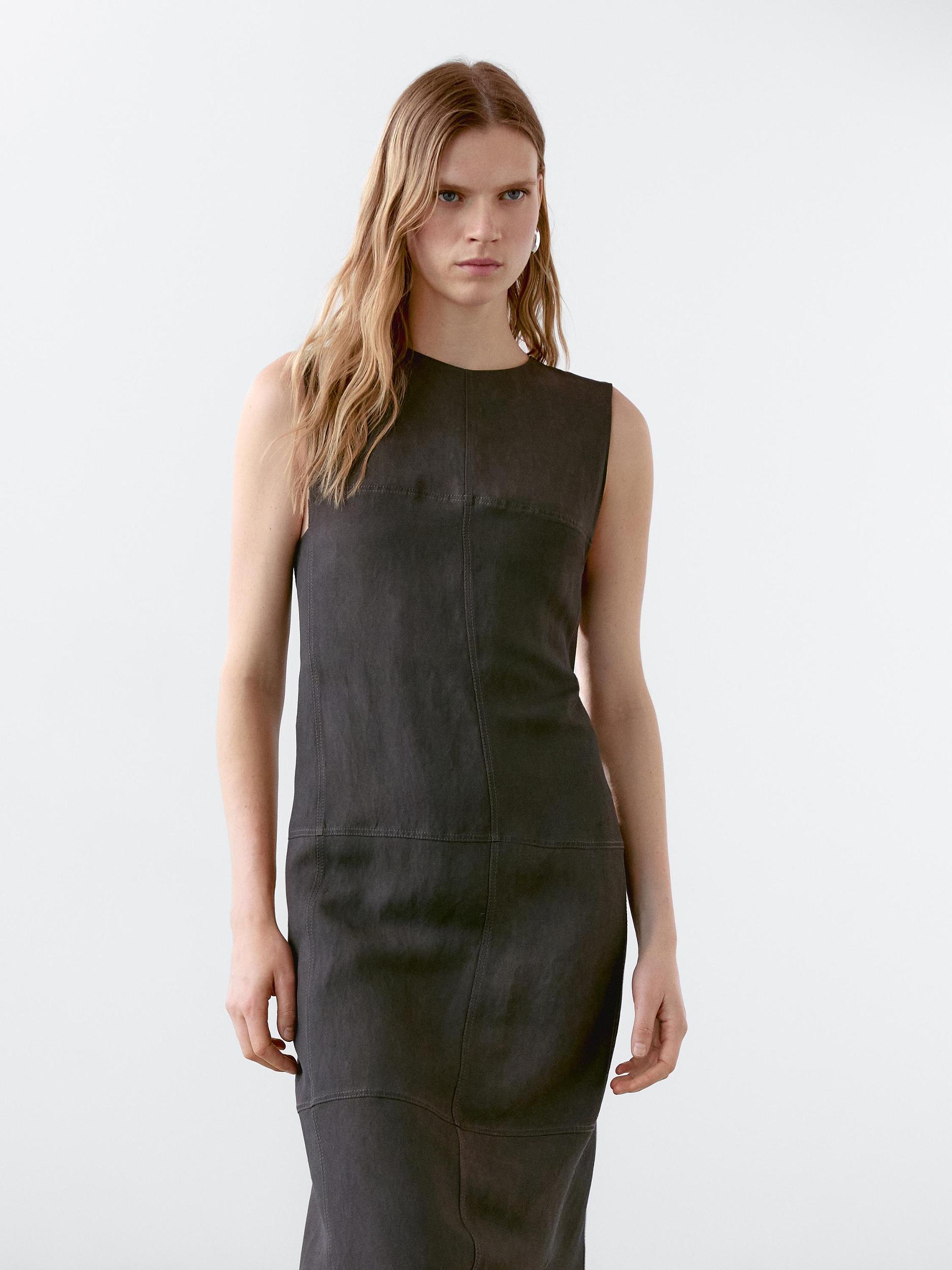 Midi dress with seam details Product Image