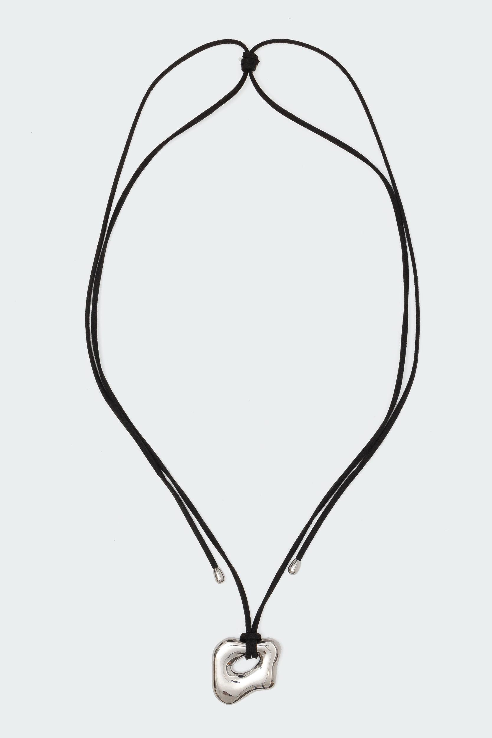 Chunky Stone Pendant Cord Necklace Product Image