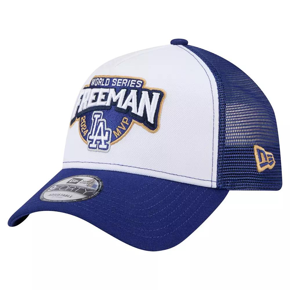 Men's New Era Freddie Freeman White Los Angeles Dodgers 2024 World Series MVP 9FORTY Adjustable Hat Product Image