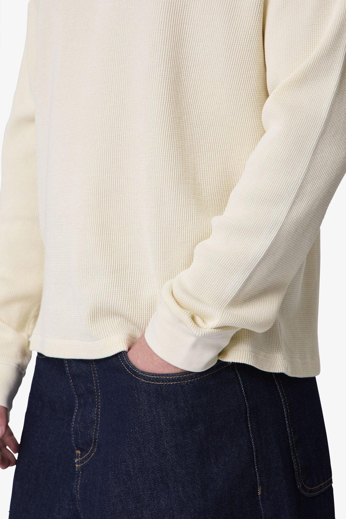 Basic Thermal L/S Tee - Off White Product Image