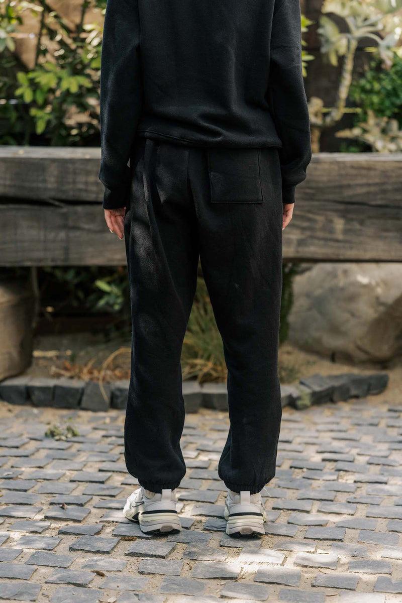 Men's Organic Heavyweight Fleece Sweatpants in Black Product Image