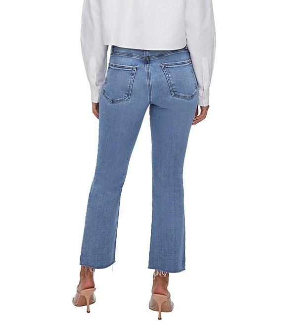 Good American Good Legs Mid Rise Cropped Mini Boot Jeans Product Image