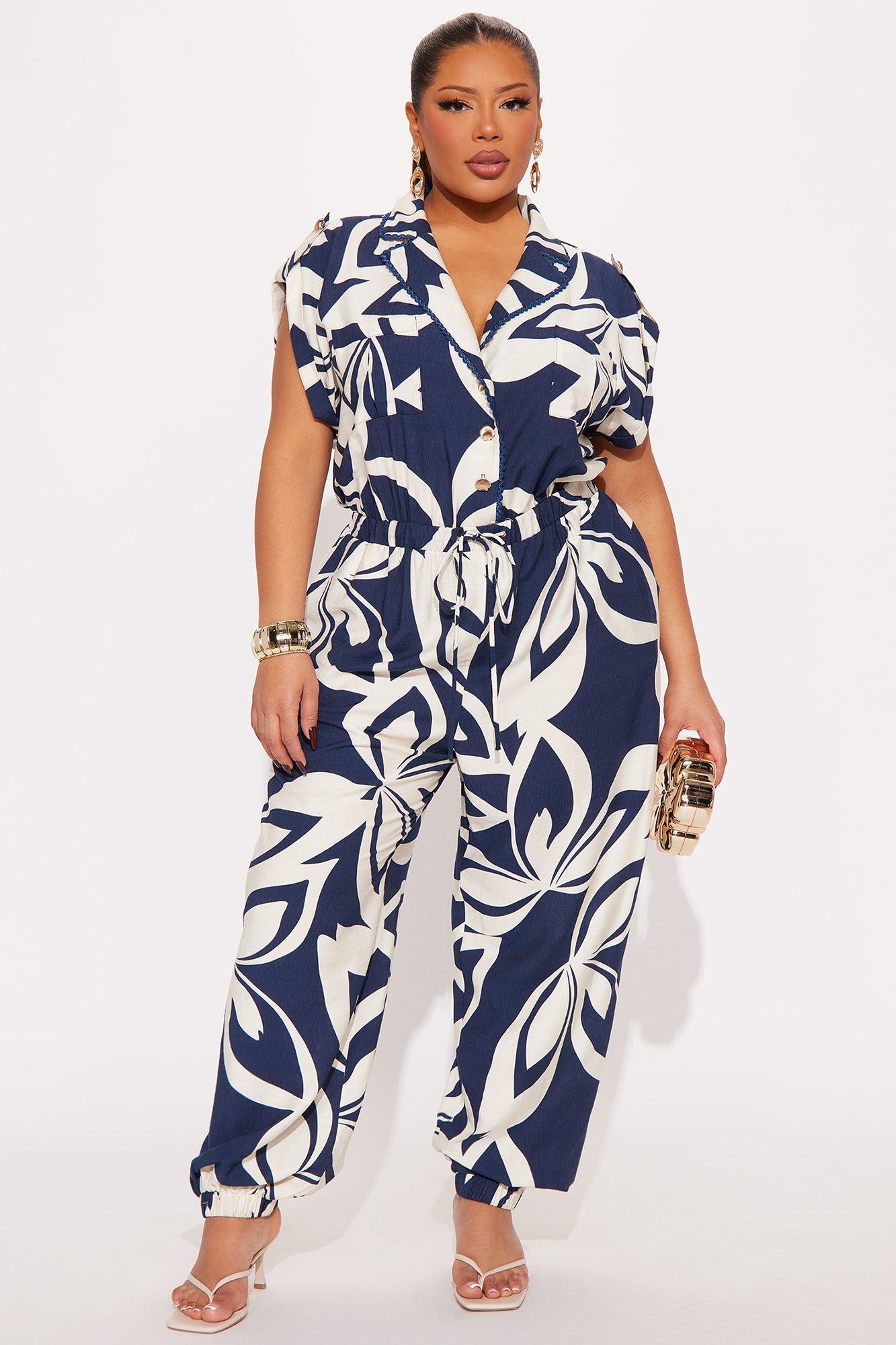 By The Seashore Jumpsuit - Blue/combo Product Image