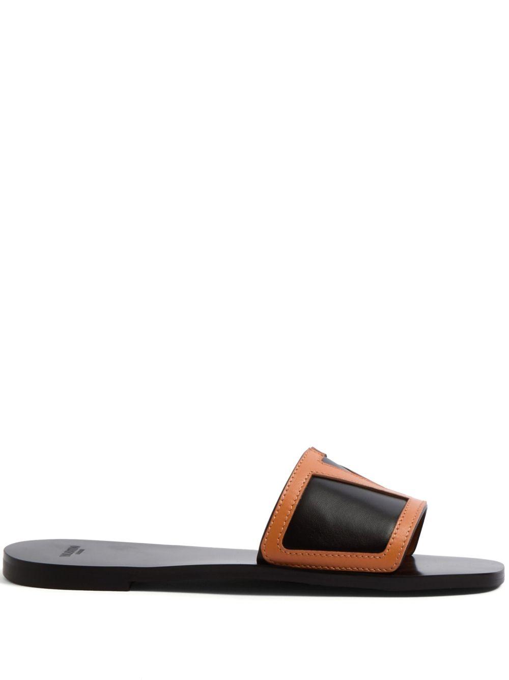 VALENTINO GARAVANI Viva Superstar Slide Sandal In Nappa Leather In Black Product Image