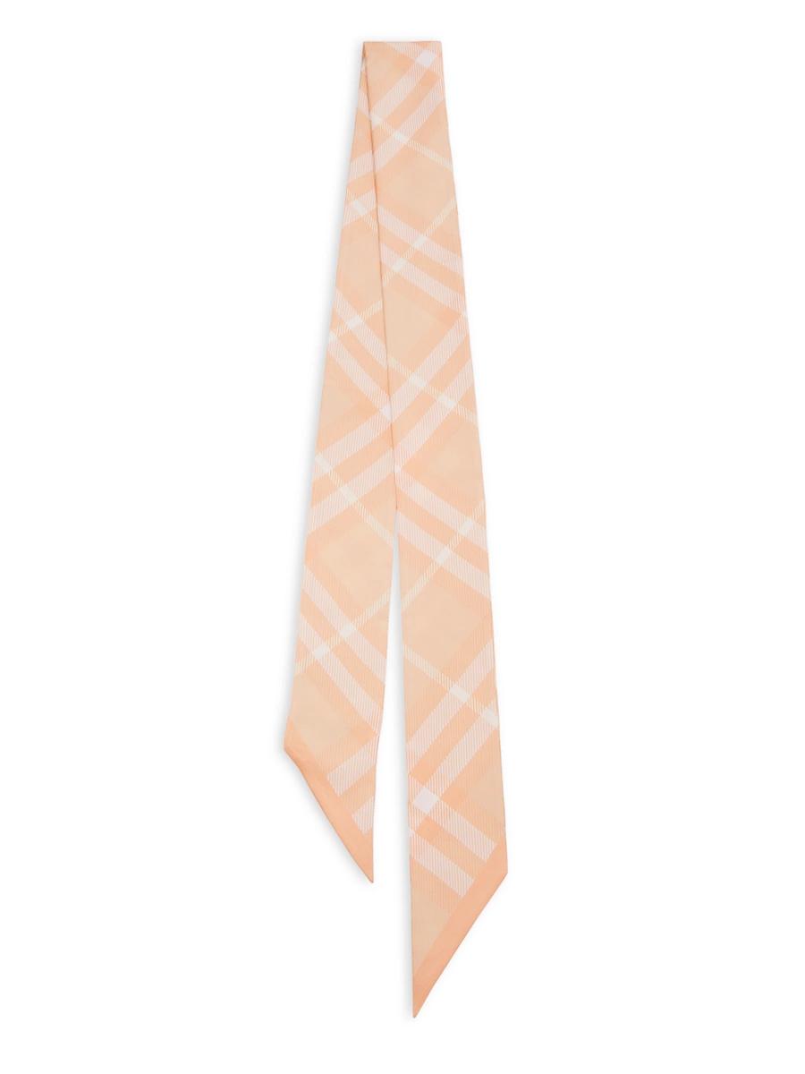 Womens Check Silk Twilly Scarf Product Image