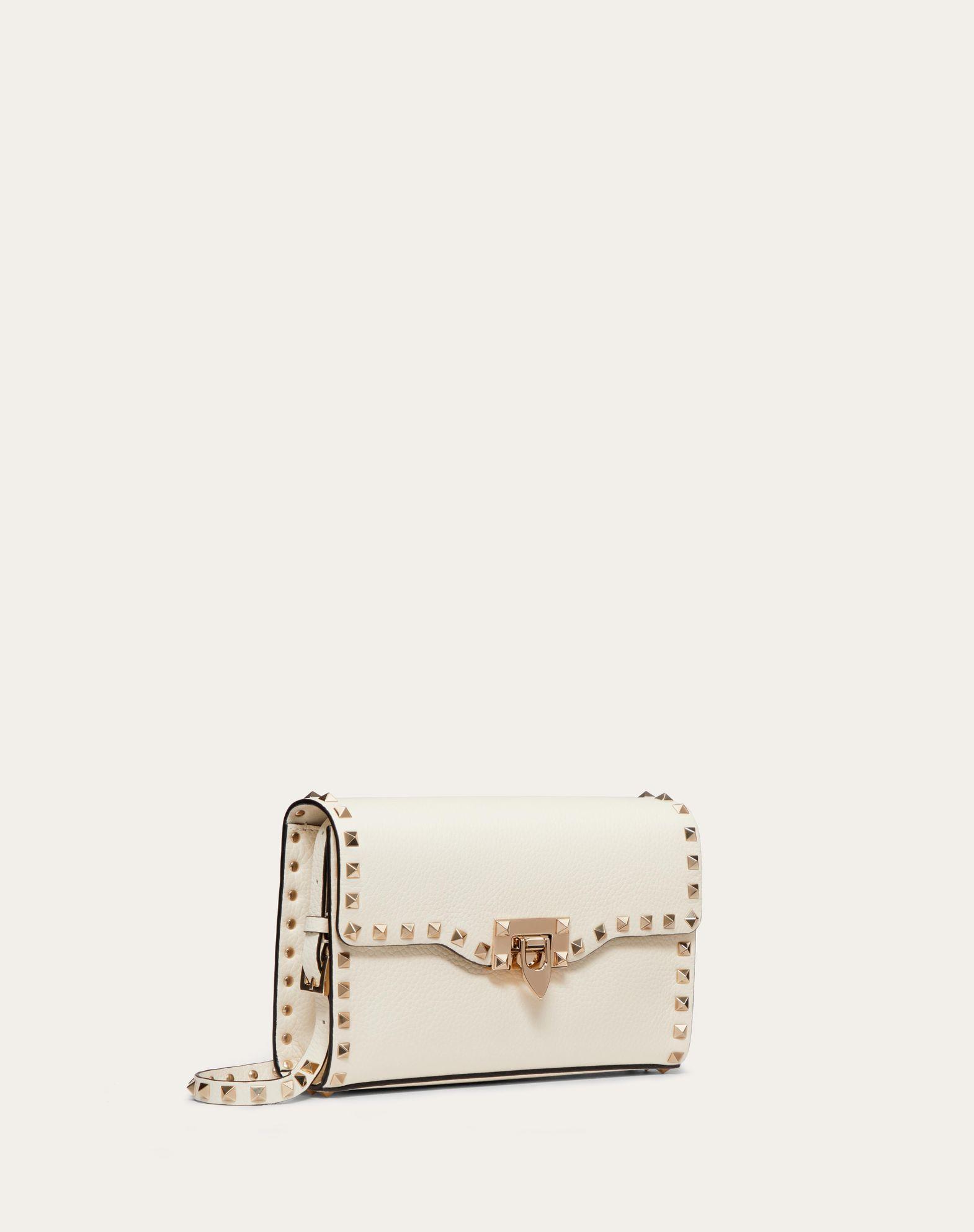 Small Rockstud Grainy Calfskin Crossbody Bag Product Image