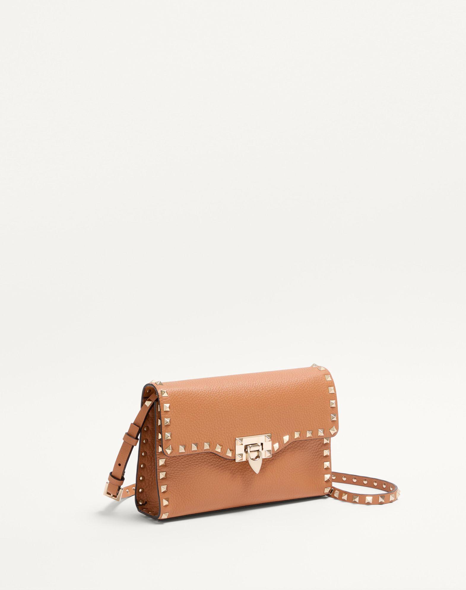 Small Rockstud Grainy Calfskin Crossbody Bag Product Image