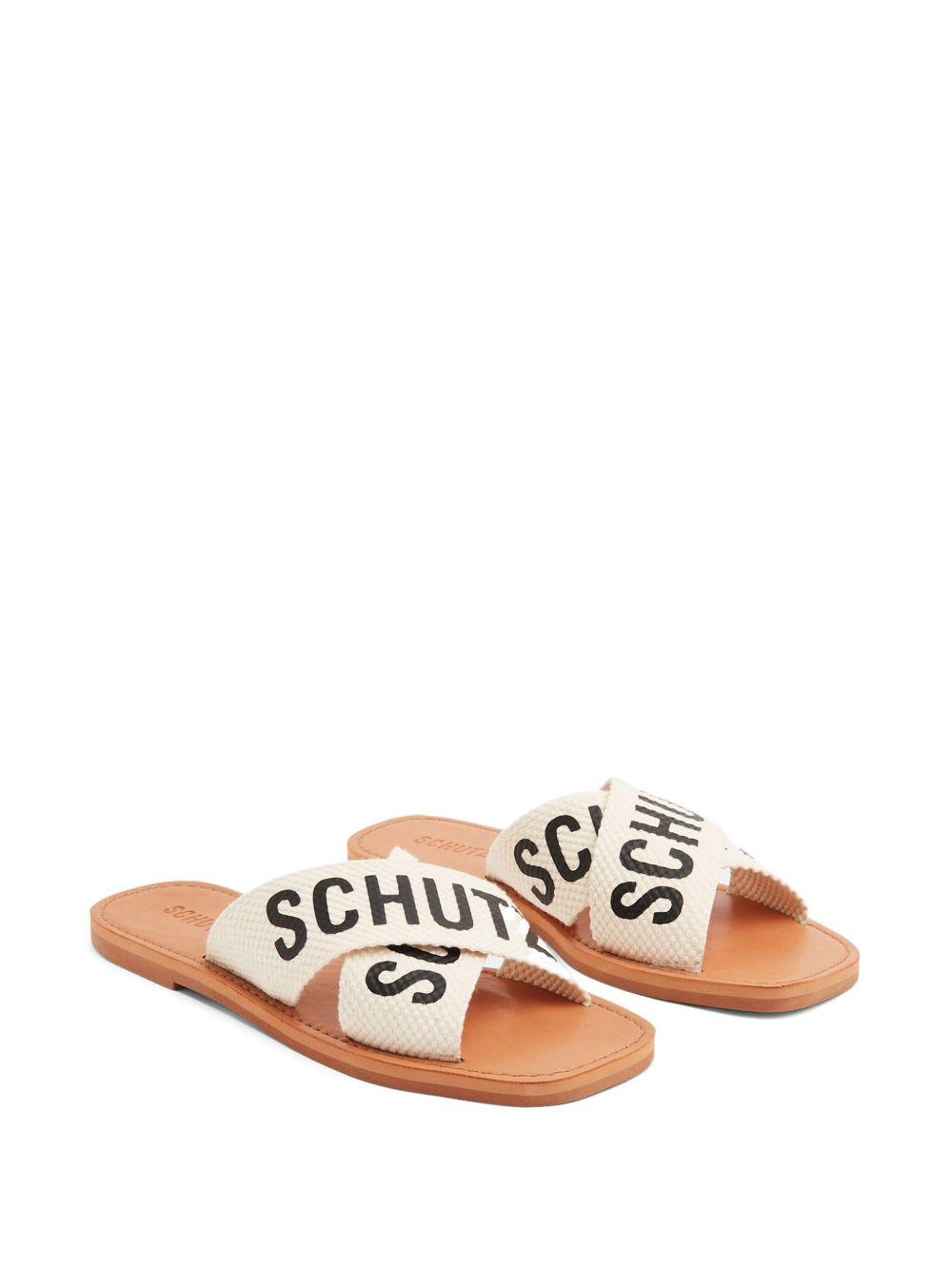 logo-print straps slides Product Image