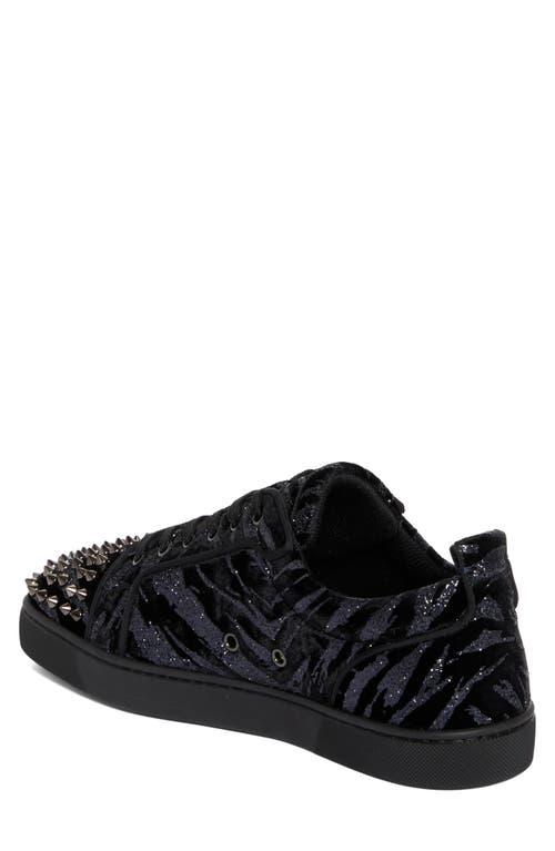 Christian Louboutin Louis Junior Spikes Orlato Sneaker in Black at Nordstrom, Size 7Us Product Image